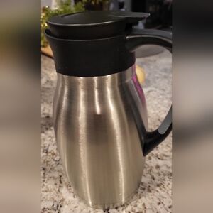NEW In Box Copco Stainless Steel Thermal Coffee Carafe with Black Lid.  Modern